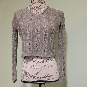 Emanuel Ungaro Petite Metallic Knit Top